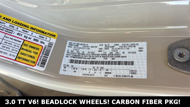 New 2025 Ford Bronco Raptor w/ Interior Carbon Fiber Pack image 37