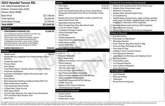 Used 2022 Hyundai Tucson SEL w/ Convenience Package FWD image 30