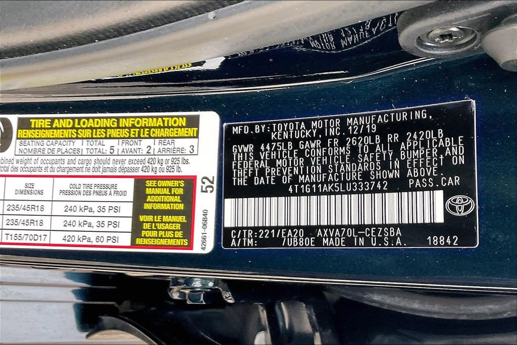 Used 2020 Toyota Camry SE FWD image 16