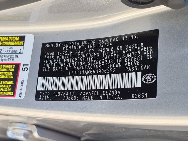 Used 2024 Toyota Camry LE FWD image 22