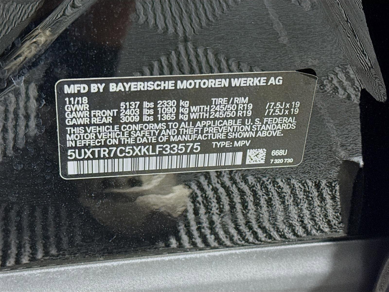 Used 2019 BMW X3 sDrive30i w/ Convenience Package RWD image 34