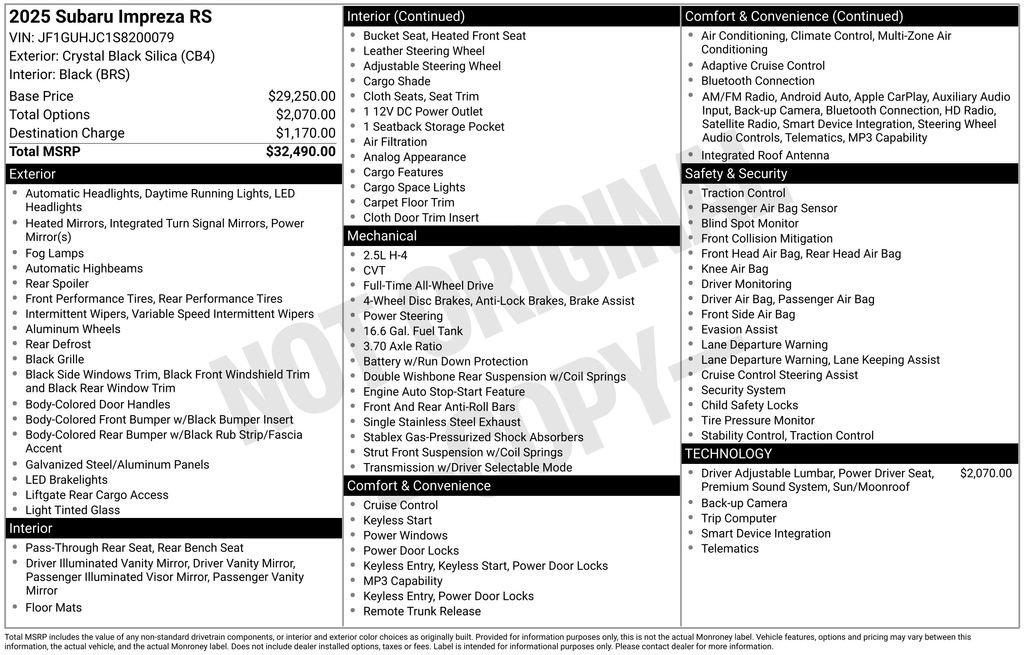 Certified 2025 Subaru Impreza RS image 11