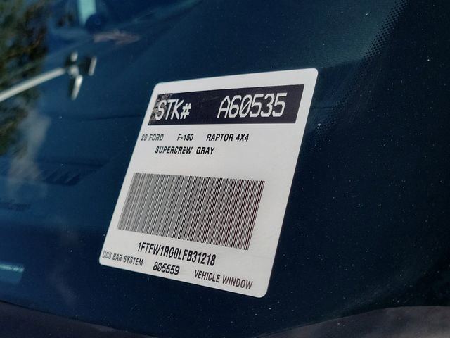 Certified 2020 Ford F150 Raptor w/ Equipment Group 801A Mid image 33