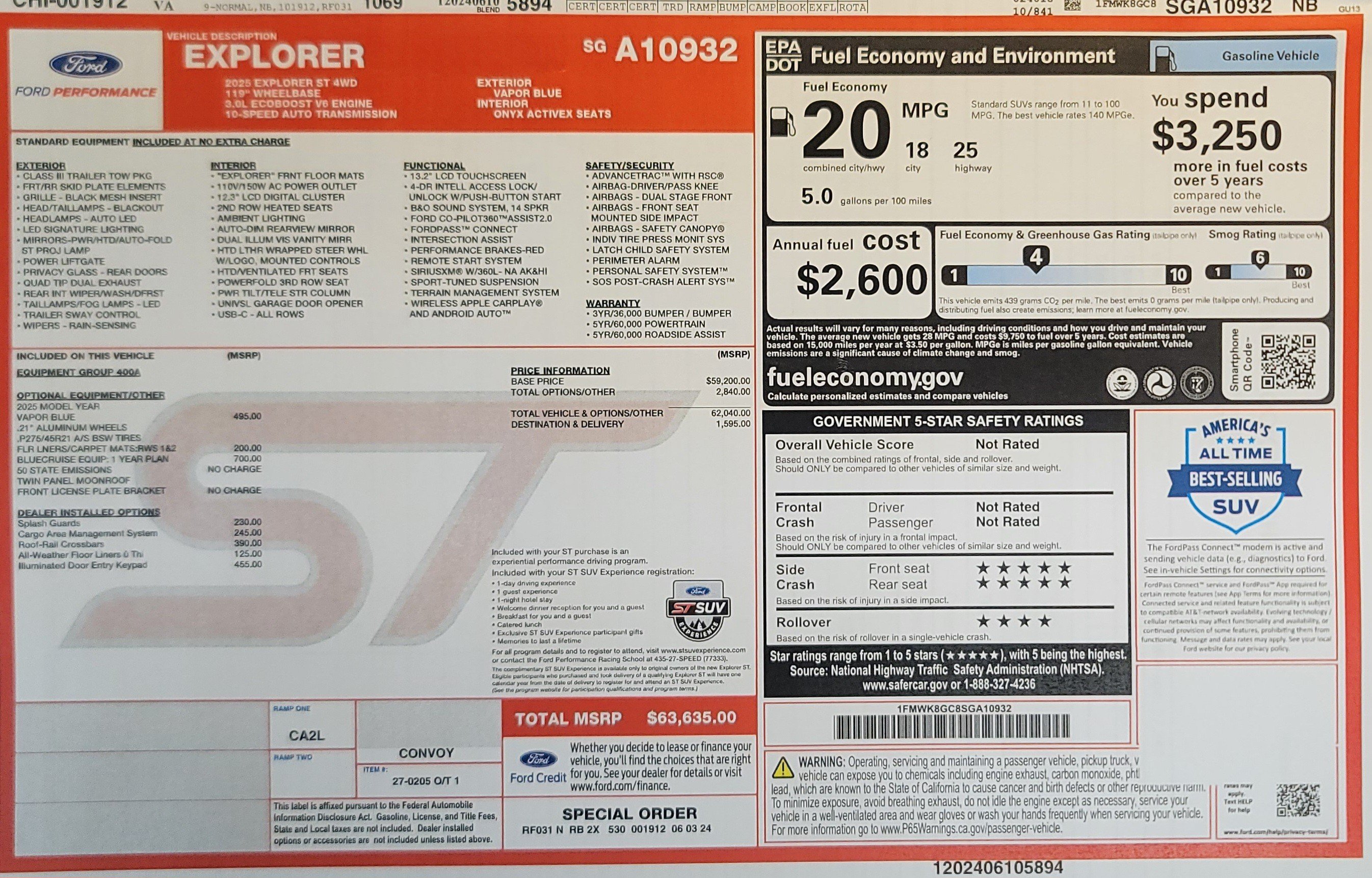 Used 2025 Ford Explorer ST AWD/4WD image 2