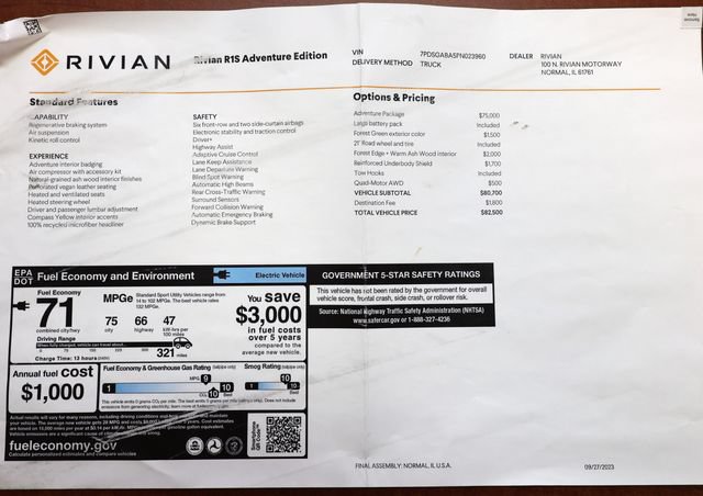 Used 2023 Rivian R1S Adventure AWD/4WD image 89