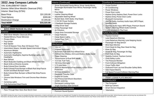 Used 2022 Jeep Compass Latitude image 36