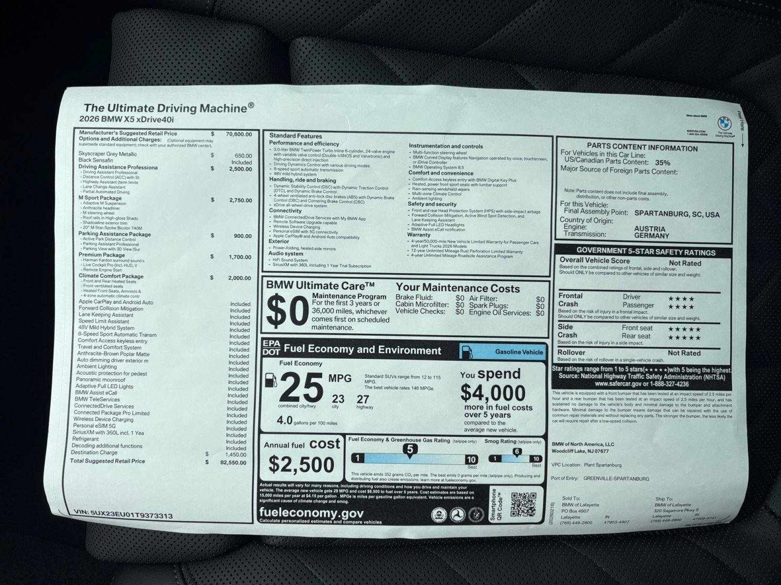 Used 2026 BMW X5 xDrive40i w/ M Sport Package AWD/4WD image 30