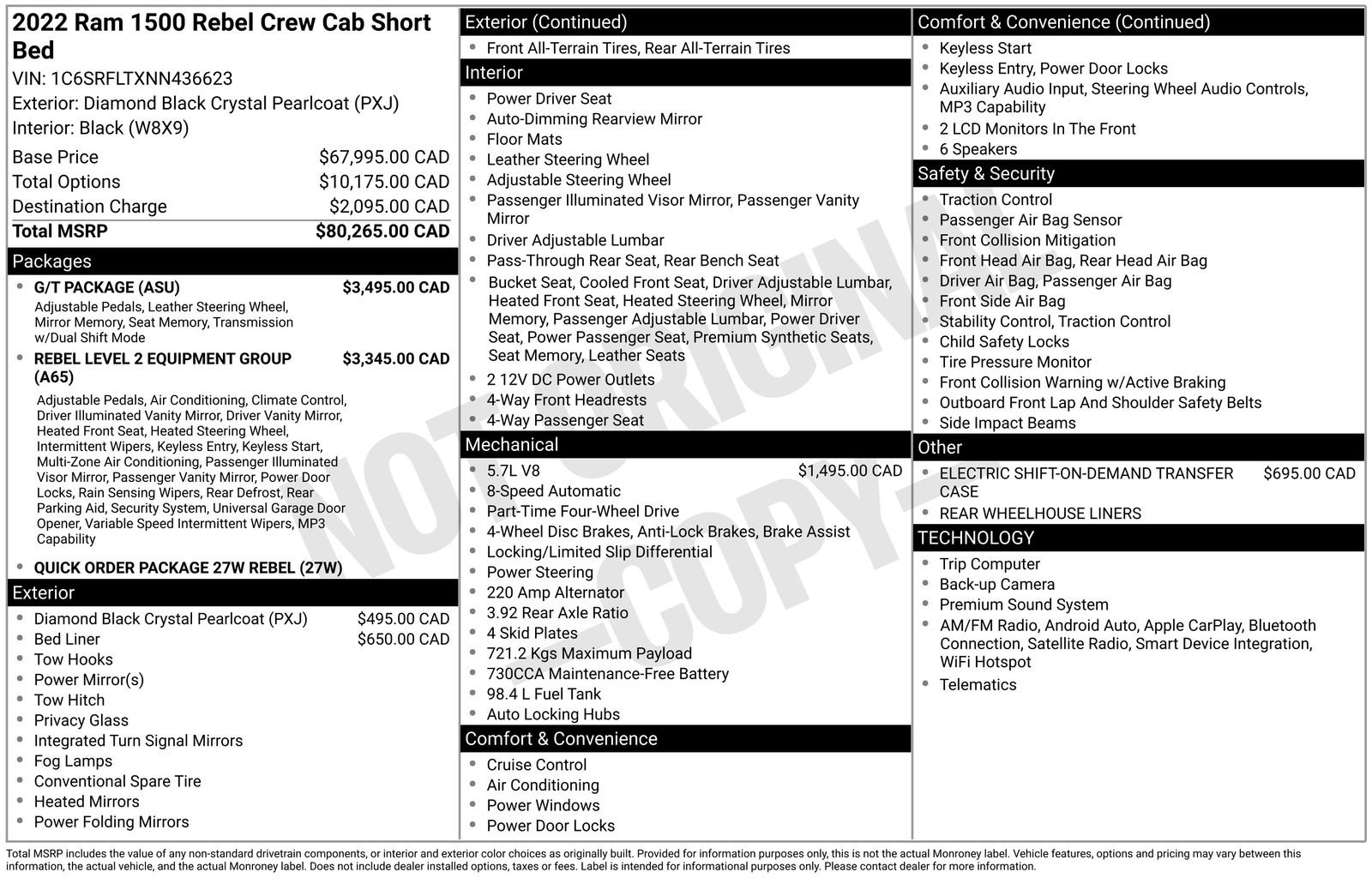 Used 2022 RAM 1500 Rebel w/ G/T Package image 4