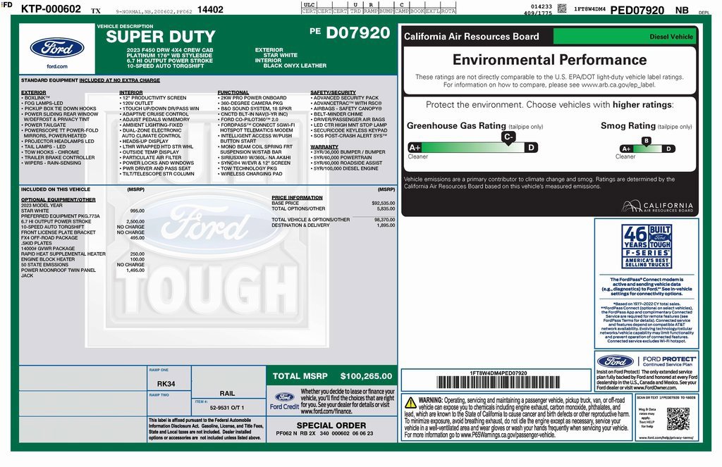 Used 2023 Ford F450 Platinum w/ FX4 Off-Road Package image 4