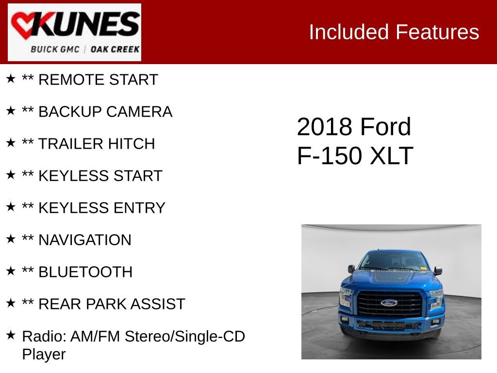 Used 2018 Ford F150 XLT w/ Equipment Group 302A Luxury AWD/4WD image 2