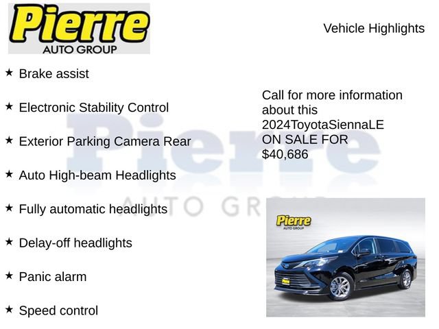 Used 2024 Toyota Sienna LE FWD image 14