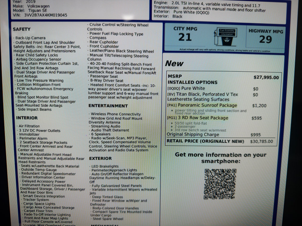 Used 2019 Volkswagen Tiguan SE w/ Panoramic Sunroof Package image 24