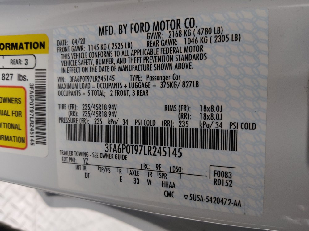 Used 2020 Ford Fusion SE AWD/4WD image 33