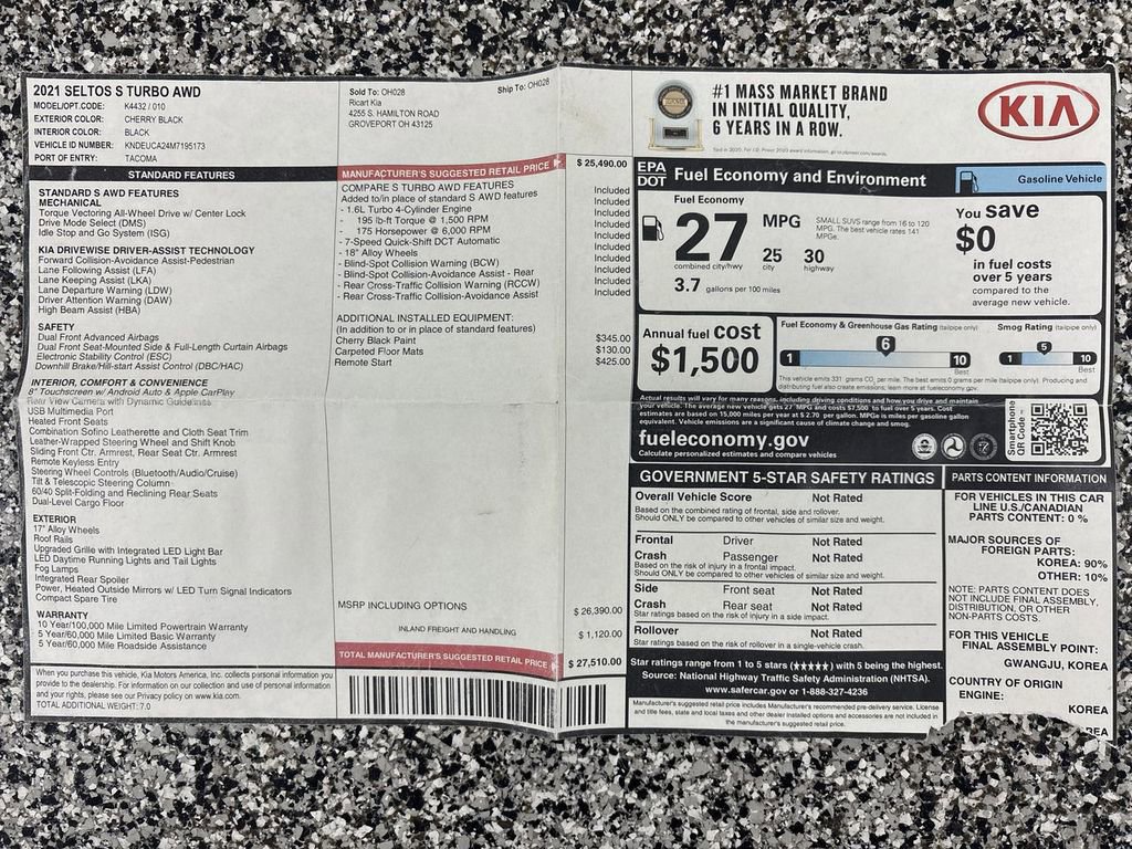 Used 2021 Kia Seltos S image 53