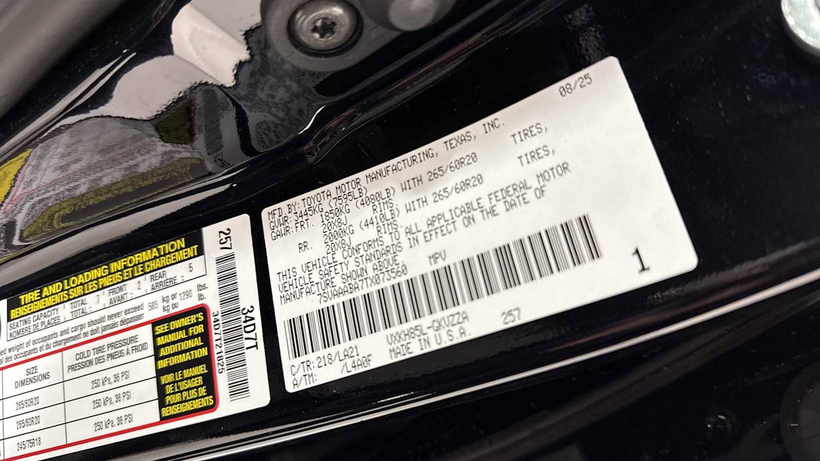 New 2026 Toyota Sequoia Platinum w/ TRD Performance Package (TMS) image 11