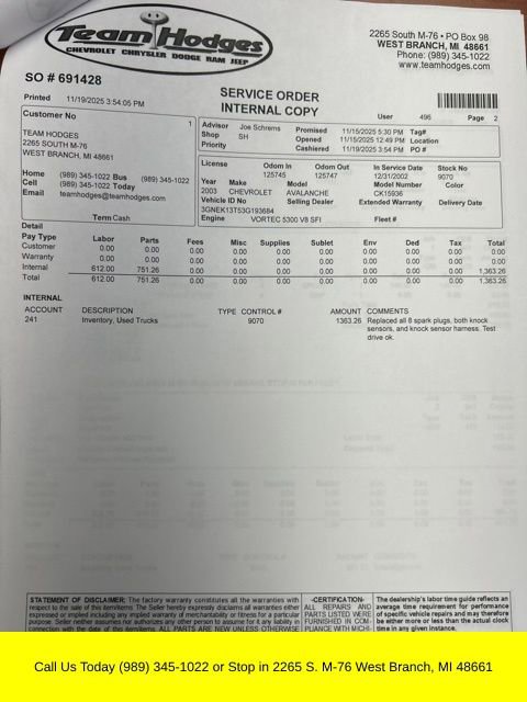 Used 2003 Chevrolet Avalanche 4x4 w/ Suspension Package, Off-Road image 37