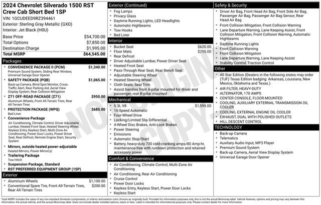 Used 2024 Chevrolet Silverado 1500 RST w/ Convenience Package II AWD/4WD image 5
