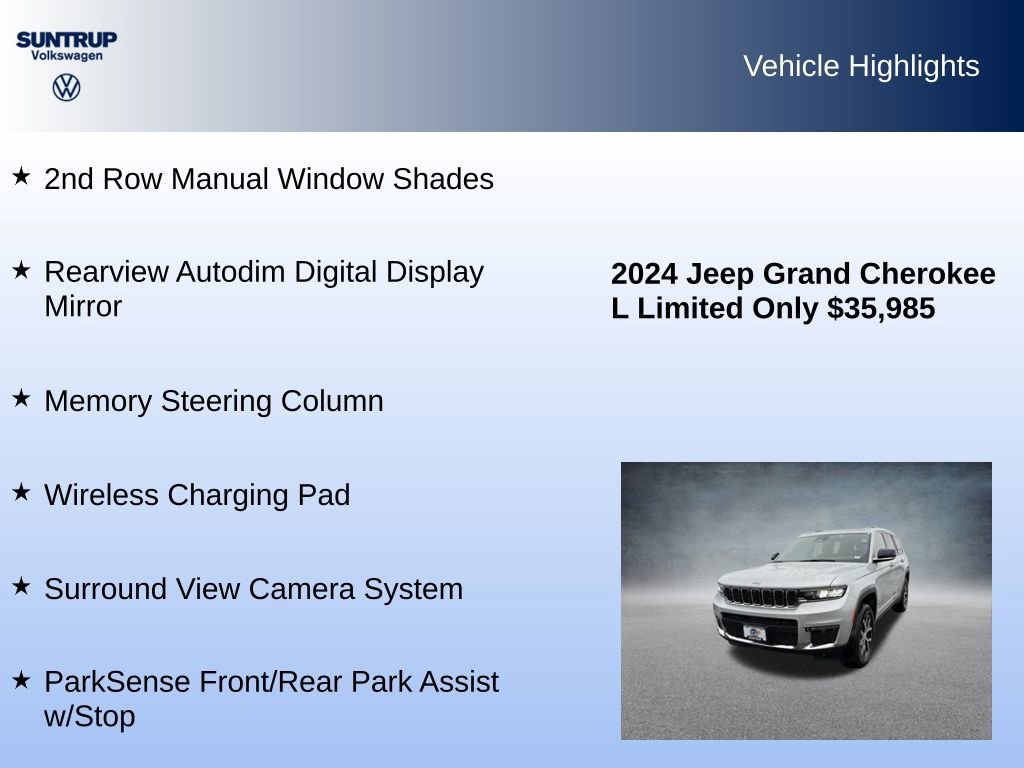 Used 2024 Jeep Grand Cherokee L Limited w/ Luxury Tech Group II image 24