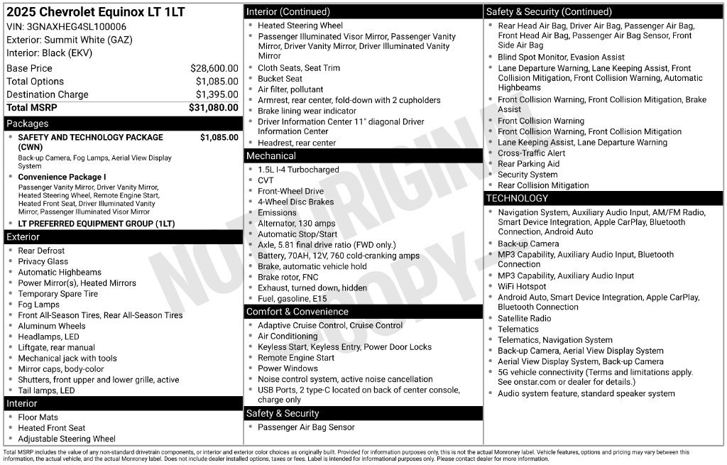 Used 2025 Chevrolet Equinox LT w/ Safety and Technology Package FWD image 33