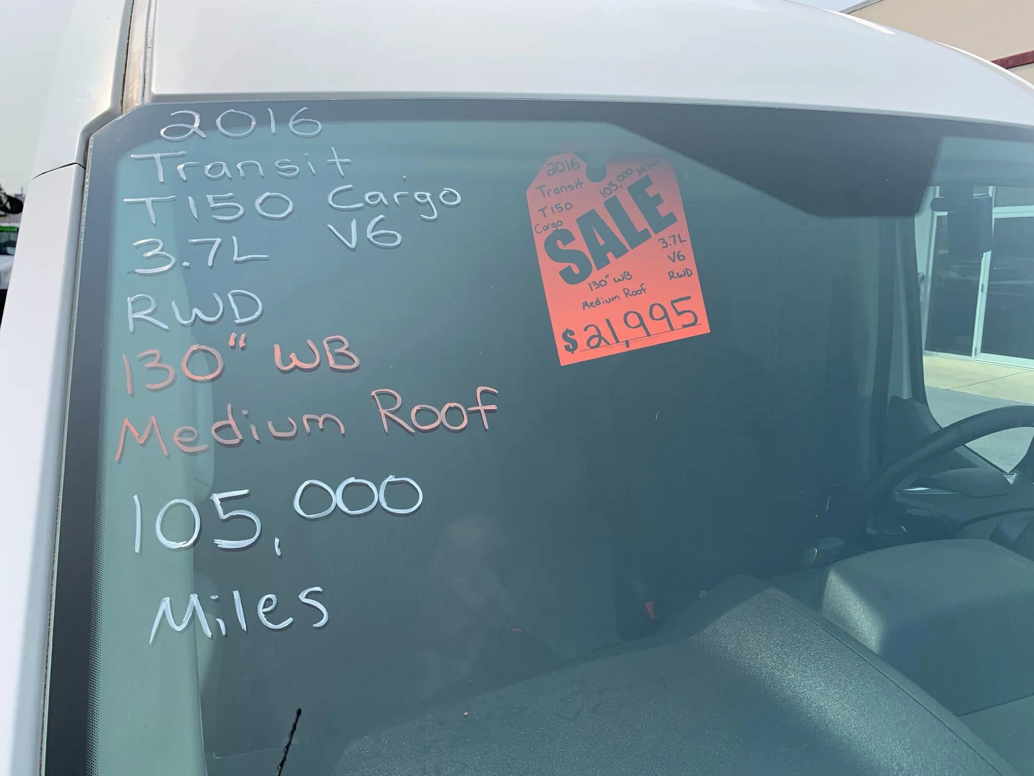 Used 2016 Ford Transit 150 130 Medium Roof RWD image 3