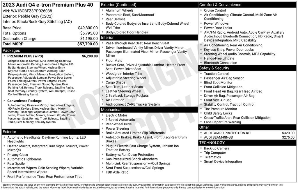 Used 2023 Audi Q4 e-tron Premium Plus w/ Premium Plus image 73