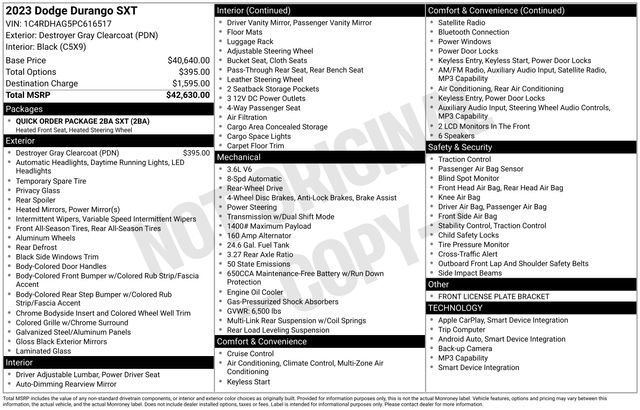 Used 2023 Dodge Durango SXT image 30