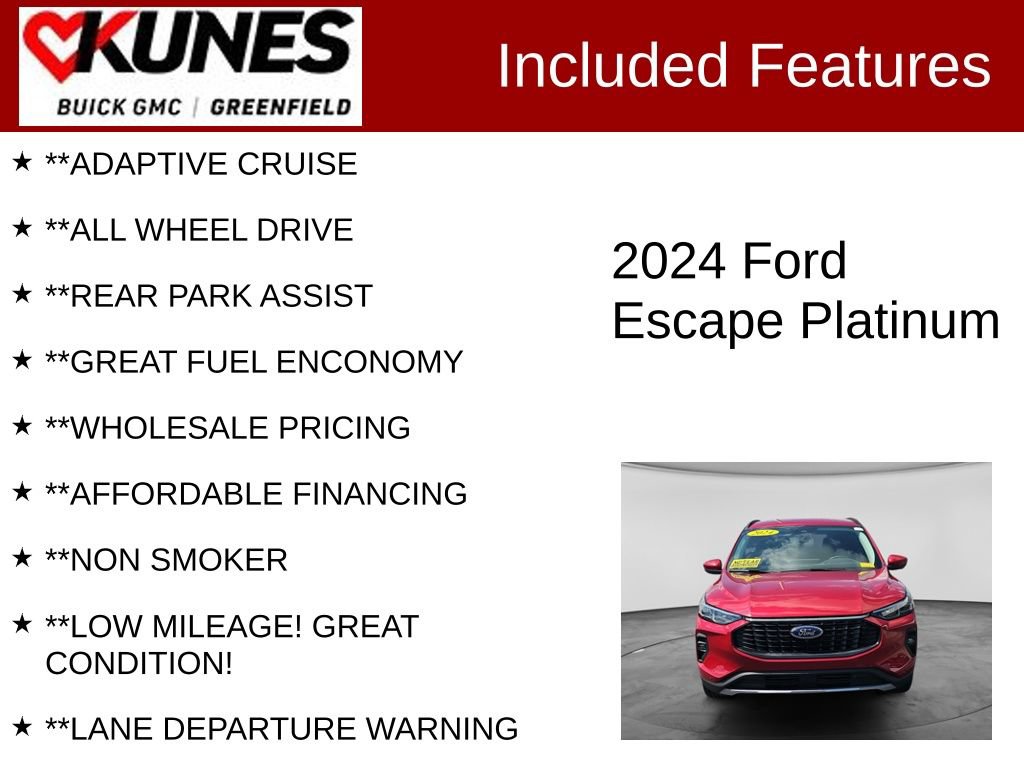 Used 2024 Ford Escape Platinum AWD/4WD image 3
