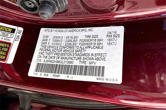 Used 2016 Honda CR-V Touring image 19