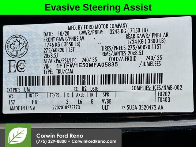 Used 2021 Ford F150 Lariat w/ Equipment Group 502A High AWD/4WD image 33