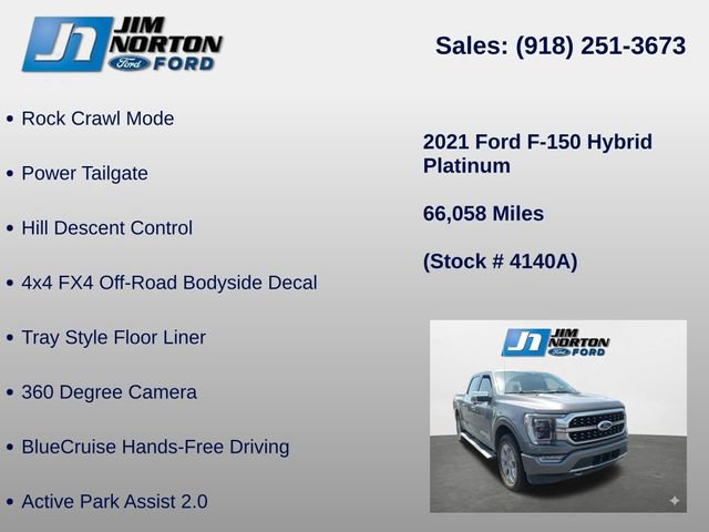 Used 2021 Ford F150 Platinum w/ Equipment Group 701A High AWD/4WD image 16