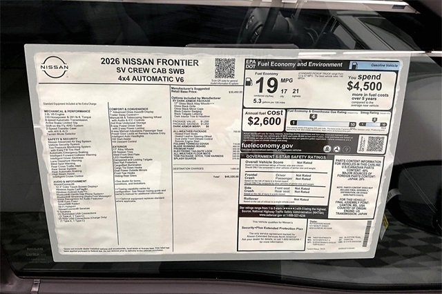 New 2026 Nissan Frontier SV image 37