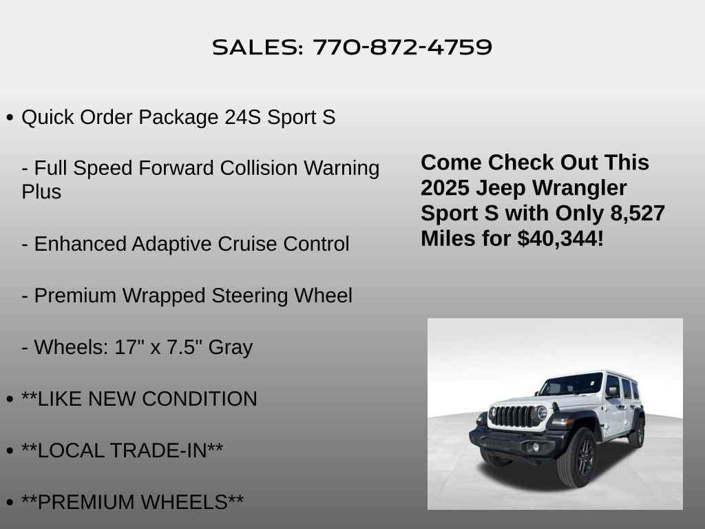 Used 2025 Jeep Wrangler Sport S image 10