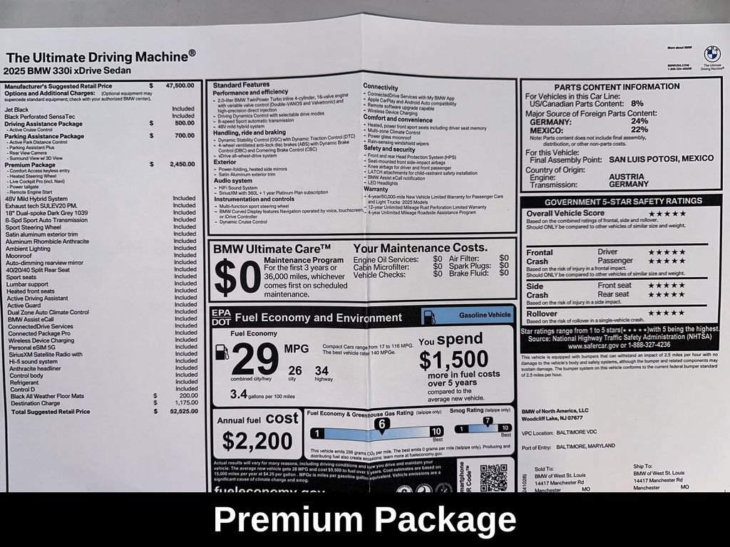 Used 2025 BMW 330i xDrive Sedan w/ M Sport Package image 12