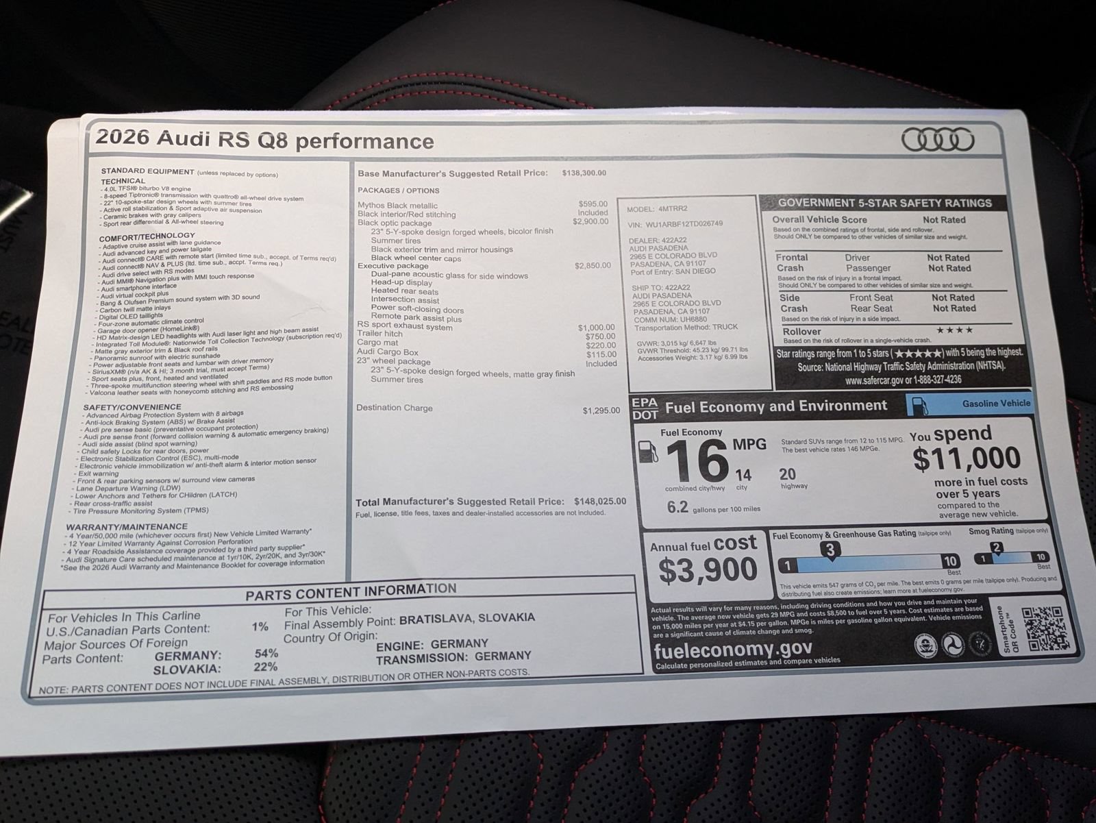 New 2026 Audi RS Q8 performance AWD/4WD image 18