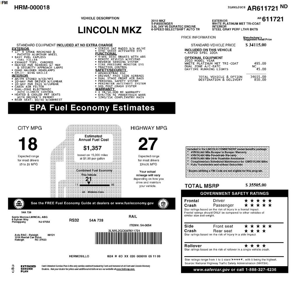 Used 2010 Lincoln MKZ FWD image 27