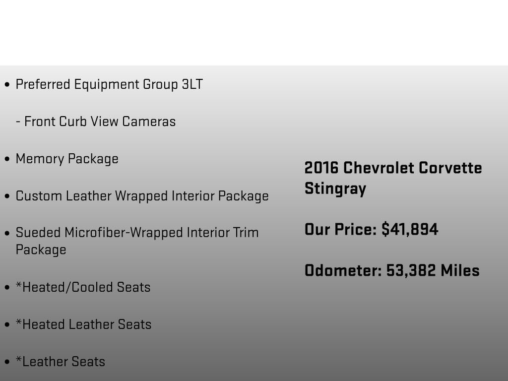 Used 2016 Chevrolet Corvette Stingray Convertible w/ 3LT Preferred Equipment Group image 18