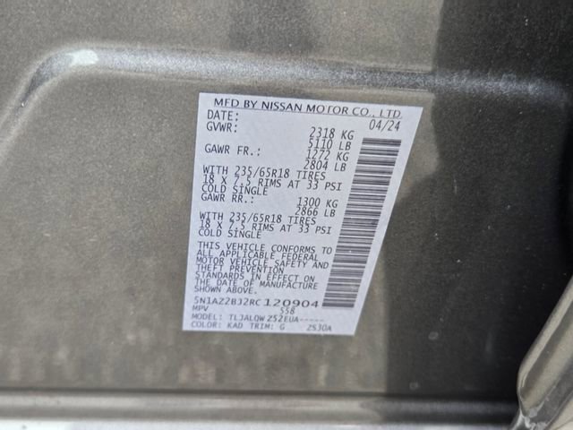 Used 2024 Nissan Murano SV w/ Cargo Package FWD image 23