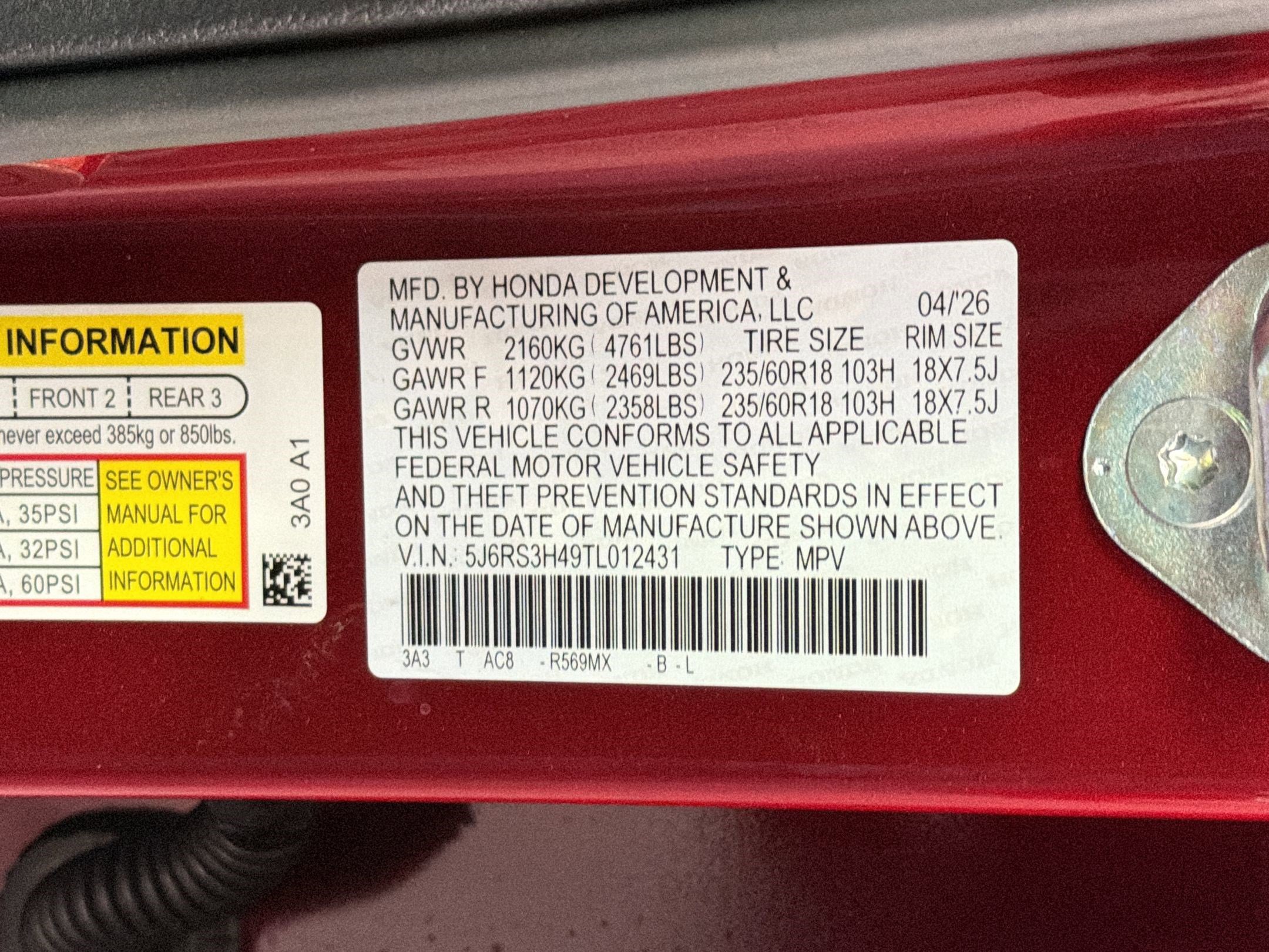 New 2026 Honda CR-V EX image 21