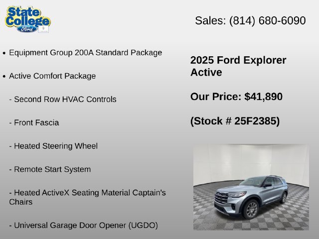 Used 2025 Ford Explorer Active w/ Active Comfort Package AWD/4WD image 6