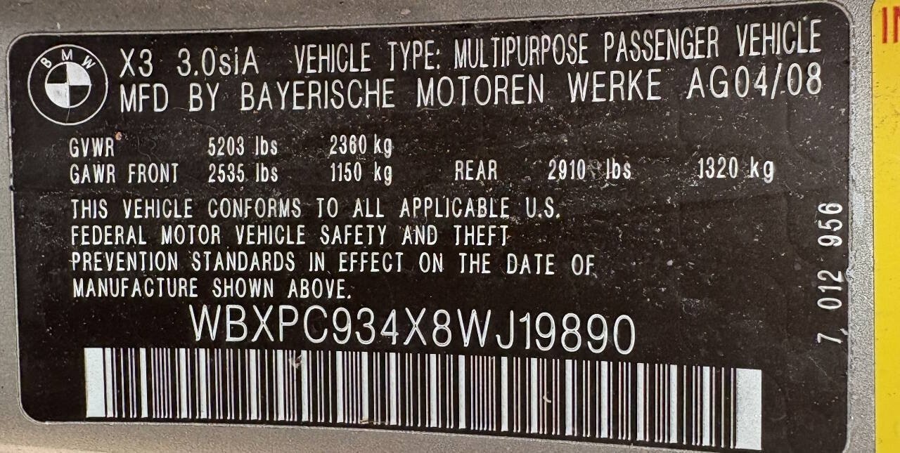 Used 2008 BMW X3 3.0si AWD/4WD image 10