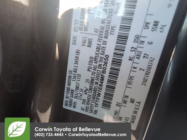 Used 2021 Ford F150 XLT w/ Equipment Group 301A Mid image 20