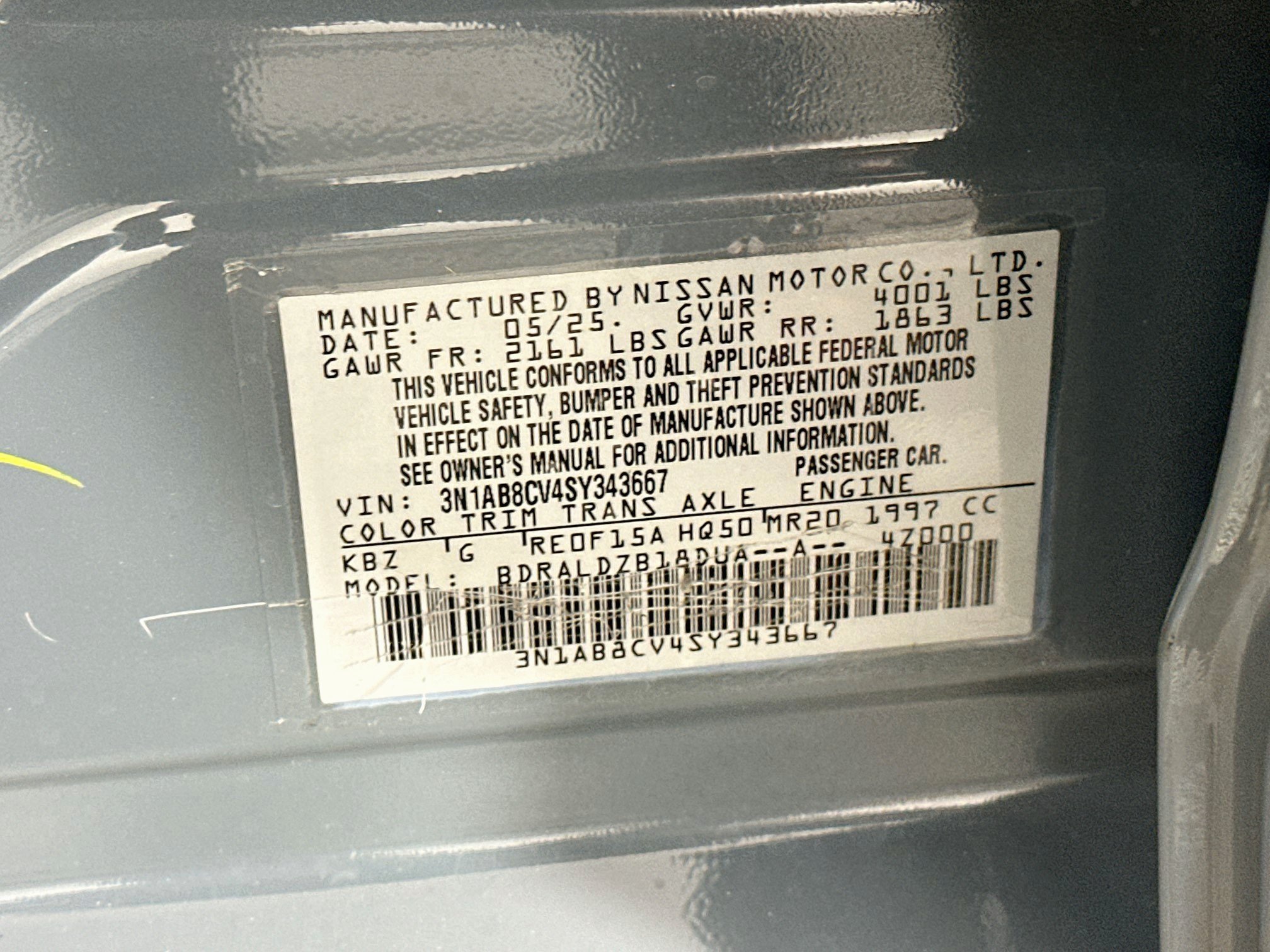 Used 2025 Nissan Sentra SV w/ Trunk Package FWD image 12