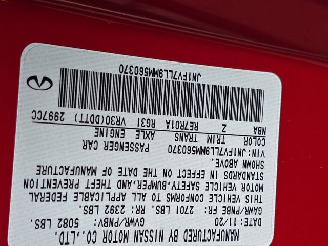 Used 2021 INFINITI Q60 Red Sport 400 w/ Cargo Package AWD/4WD image 36