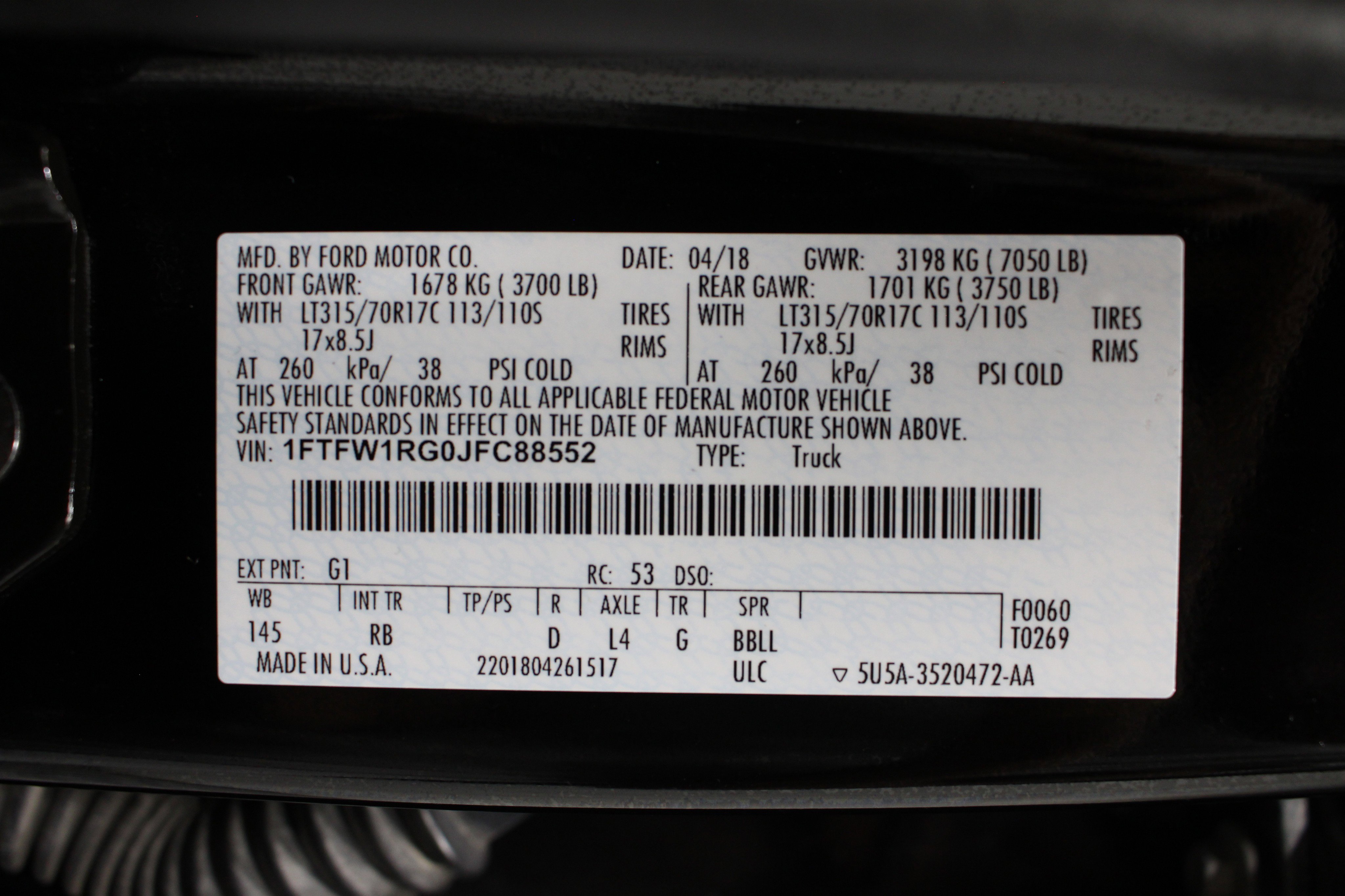 Used 2018 Ford F150 Raptor w/ Equipment Group 802A Luxury image 41