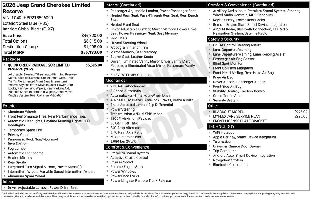 New 2026 Jeep Grand Cherokee Limited AWD/4WD image 44