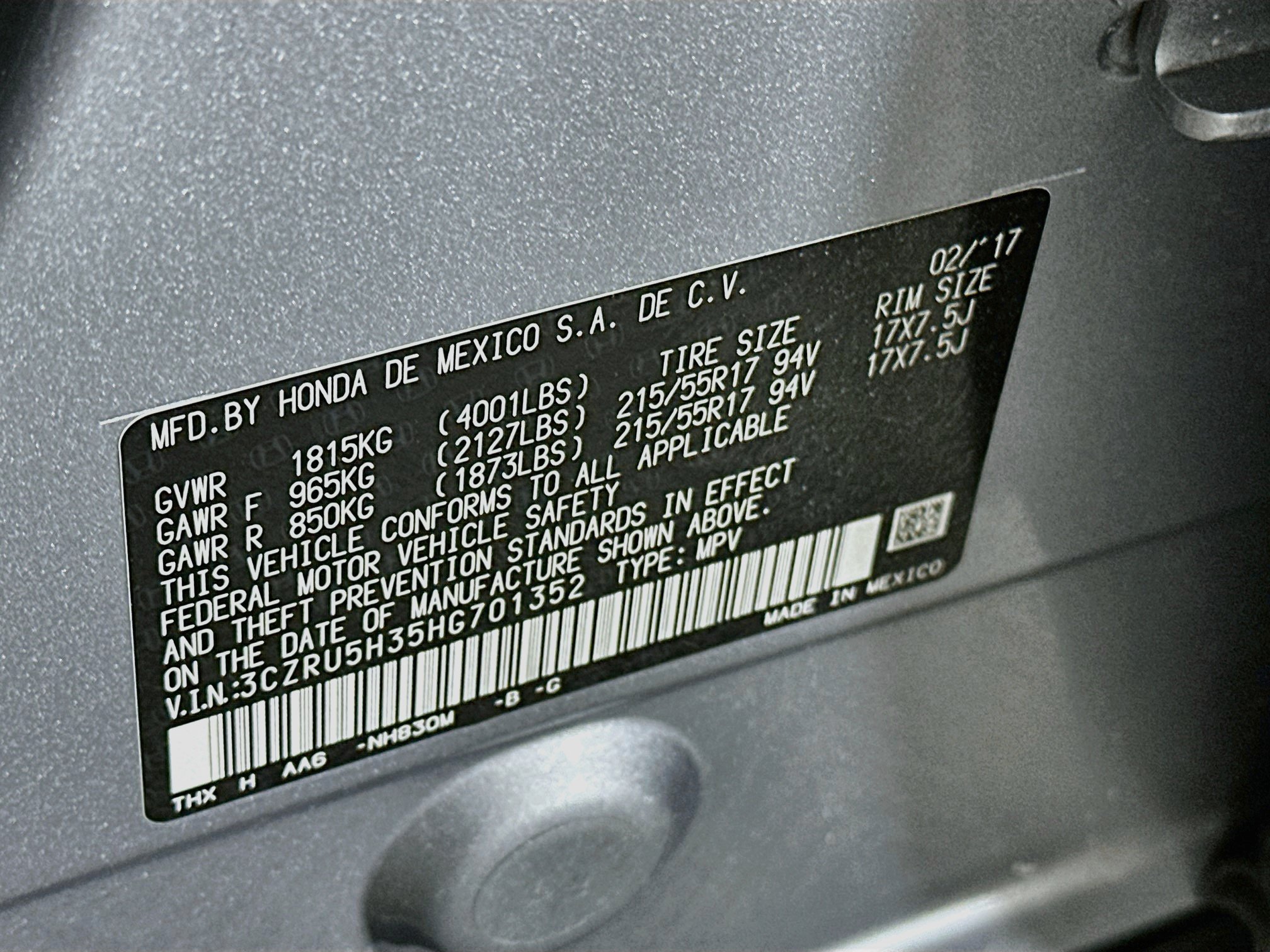 Used 2017 Honda HR-V LX image 12