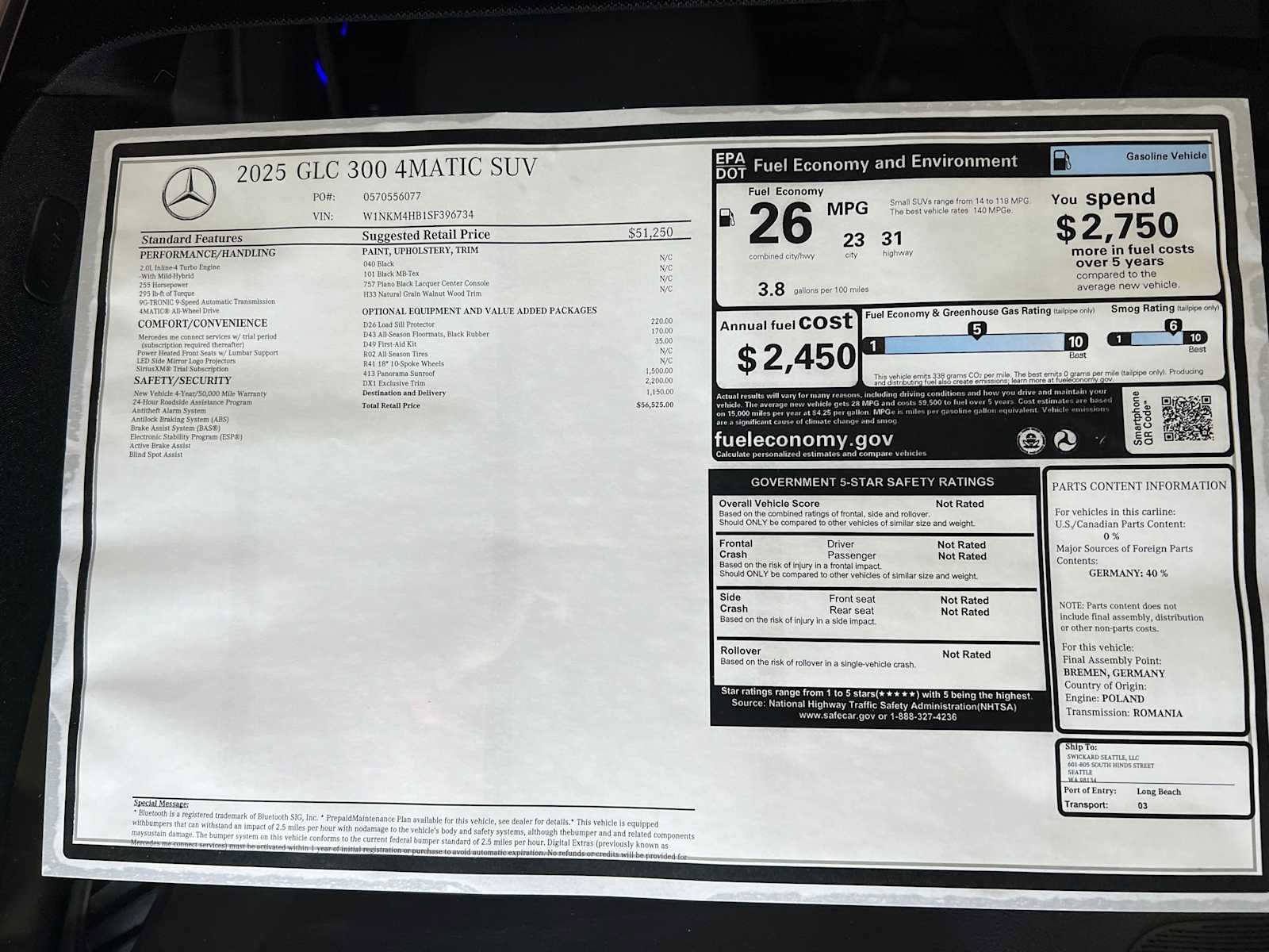 New 2025 Mercedes-Benz GLC 300 4MATIC image 38