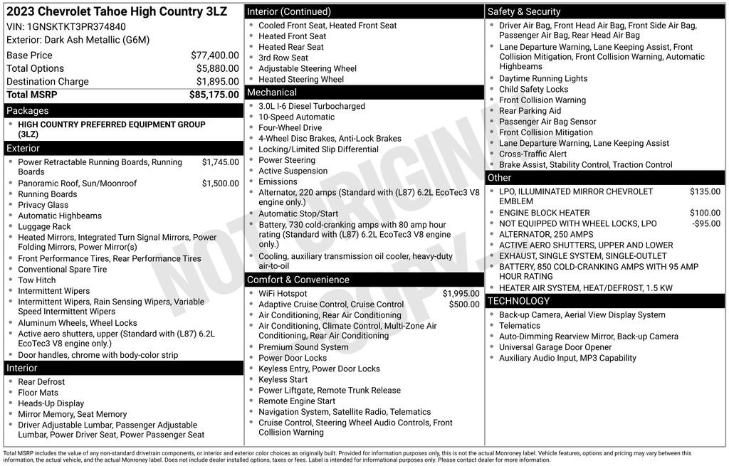 Used 2023 Chevrolet Tahoe High Country AWD/4WD image 6