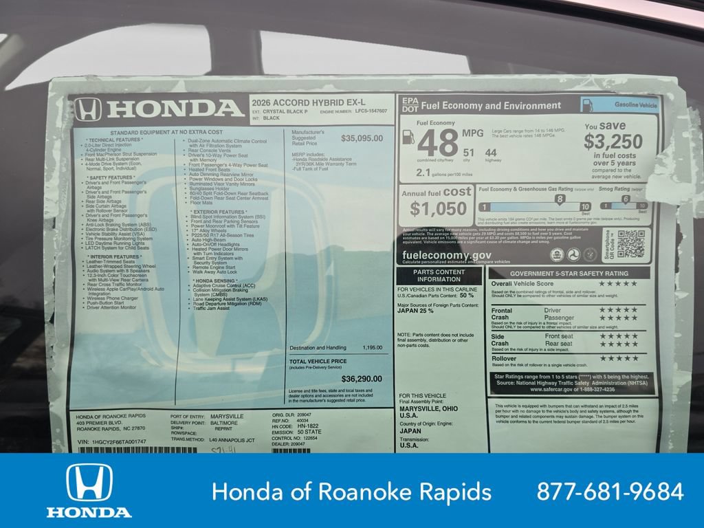 New 2026 Honda Accord EX-L image 25