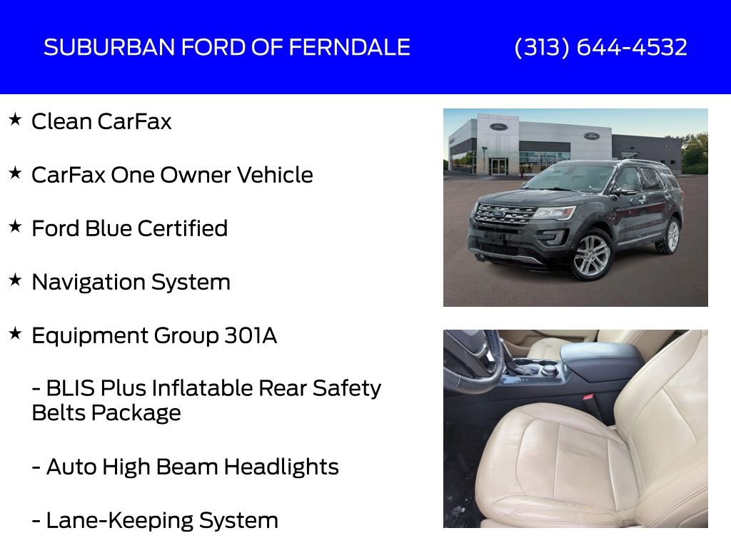 Used 2017 Ford Explorer Limited w/ Equipment Group 301A image 4